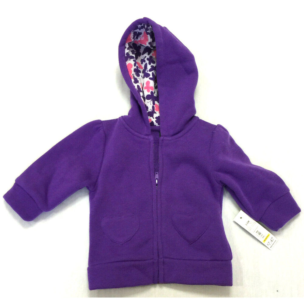 🫐 NWT FADED GLORY GIRLS HOODIE SIZE 3-6 MONTHS 🫐